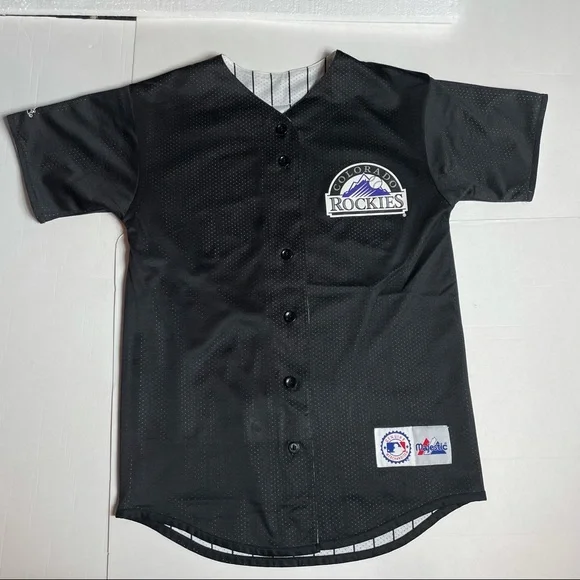 Majestic Vintage Colorado Rockies Reversible Baseball Jersey Youth Large